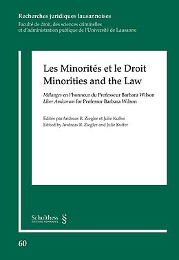 Couverture cartonnée Les minorités et le Droit / Minorities and the Law de 