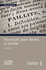 Kartonierter Einband Poursuite pour dettes et faillites von Pascal Martin