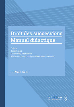 Couverture cartonnée Droit des successions de José-Miguel Rubido