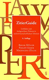 Kartonierter Einband ZitierGuide von Roger Müller, Philipp Sieber, Magdalena Züllig
