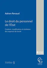 Kartonierter Einband Le droit du personnel de l'État von Adrien Renaud