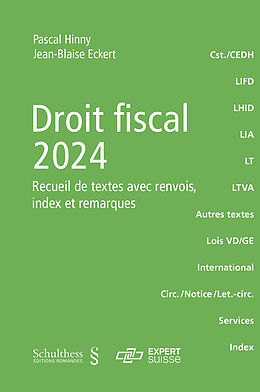 Couverture cartonnée Droit fiscal 2024 de 