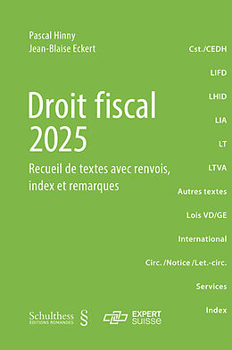 Couverture cartonnée Droit fiscal 2025 de 