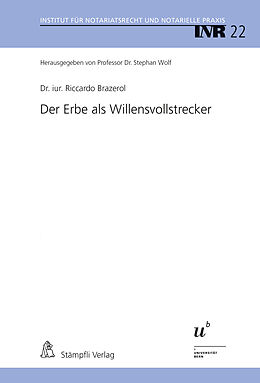 E-Book (pdf) Der Erbe als Willensvollstrecker von Riccardo Brazerol