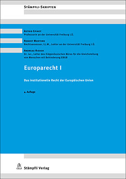 Kartonierter Einband Europarecht I von Andreas Rieder, Astrid Epiney, Robert Mosters
