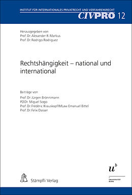 Kartonierter Einband Rechtshängigkeit - national und international von 