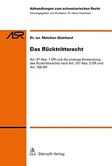 E-Book (pdf) Das Rücktrittsrecht von Melchior Glatthard
