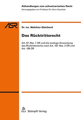E-Book (pdf) Das Rücktrittsrecht von Melchior Glatthard