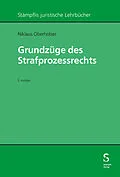 E-Book (pdf) Grundzüge des Strafprozessrechts von Niklaus Oberholzer