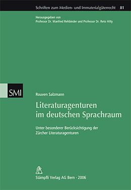 Kartonierter Einband Literaturagenturen im deutschen Sprachraum von Rouven Salzmann