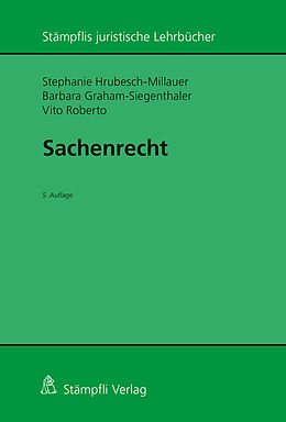E-Book (pdf) Sachenrecht von Stephanie Hrubesch-Millauer, Barbara Graham-Siegenthaler, Roberto Vito