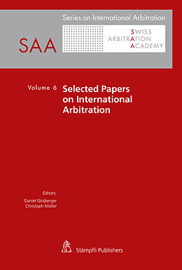 Couverture cartonnée Selected Papers on International Arbitration de 