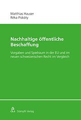 E-Book (pdf) Nachhaltige öffentliche Beschaffung von Matthias Hauser, Réka Piskóty