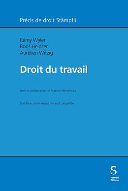 Couverture cartonnée Droit du travail de Rémy; Heinzer, Boris; Witzig, Aurélien Wyler