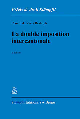Couverture cartonnée La double imposition intercantonale de Daniel de Vries Reilingh