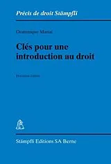 Kartonierter Einband Clés pour une introduction au droit von Dominique Manai