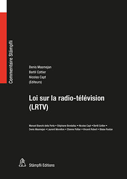 Livre Relié Loi sur la radio-télévision (LRTV) de 