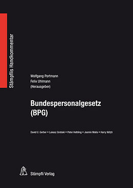 Fester Einband Bundespersonalgesetz (BPG) von David U. Gerber, Peter Helbling, Jasmin Malla