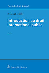 Livre Relié Introduction au droit international public de Andreas R. Ziegler