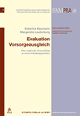 Fester Einband Evaluation Vorsorgeausgleich von Katerina Baumann, Margareta Lauterburg