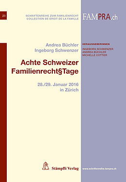 Kartonierter Einband Achte Schweizer Familienrecht§Tage von 