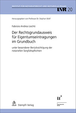 E-Book (pdf) Der Rechtsgrundausweis für Eigentumseintragungen im Grundbuch von Fabrizio Andrea Liechti
