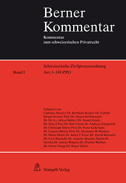 Fester Einband Schweizerische Zivilprozessordnung (Art. 1-352) von Alvarez Cipriano, Isabelle Berger-Steiner, Balz Gross