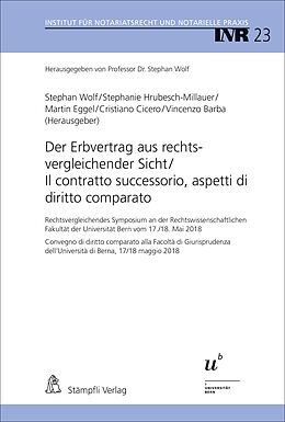 E-Book (pdf) Der Erbvertrag aus rechtsvergleichender Sicht / Il contratto successorio, aspetti di diritto comparato von 