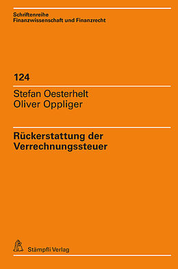 E-Book (pdf) Rückerstattung der Verrechnungssteuer von Stefan Oesterhelt, Oliver Oppliger
