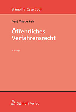 Kartonierter Einband Öffentliches Verfahrensrecht von René Wiederkehr