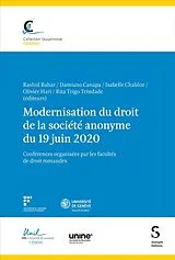 Kartonierter Einband Modernisation du droit de la société anonyme du 19 juin 2020 von 