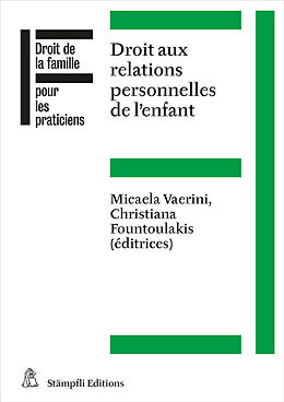 Couverture cartonnée Droit aux relations personnelles de l'enfant de 