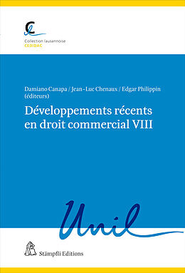 Kartonierter Einband Développements récents en droit commercial VIII von 