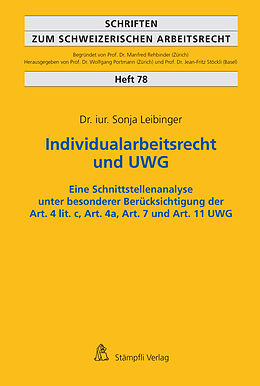 E-Book (pdf) Individualarbeitsrecht und UWG von Sonja Leibinger