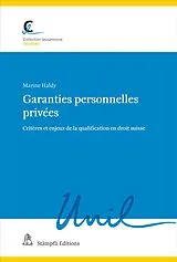 Kartonierter Einband Garanties personnelles privées von Marine Haldy