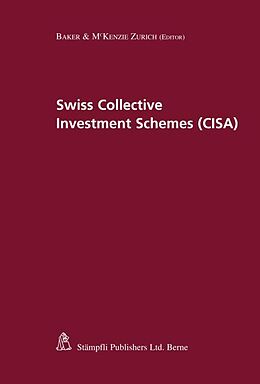 Couverture cartonnée Swiss Collective Investment Schemes (CISA) de 