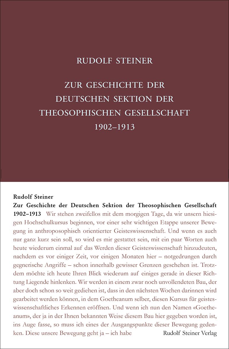 Zur Geschichte der Deutschen Sektion der Theosophischen Gesellschaft 19021913