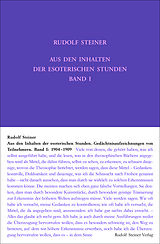 Fester Einband Aus den Inhalten der esoterischen Stunden, Band I: 1904-1909 von Rudolf Steiner
