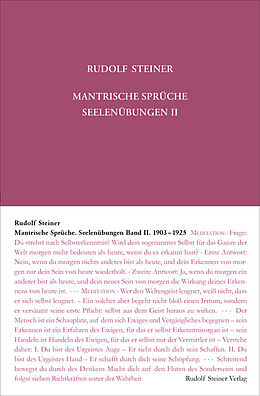 Fester Einband Mantrische Sprüche. Seelenübungen II von Rudolf Steiner