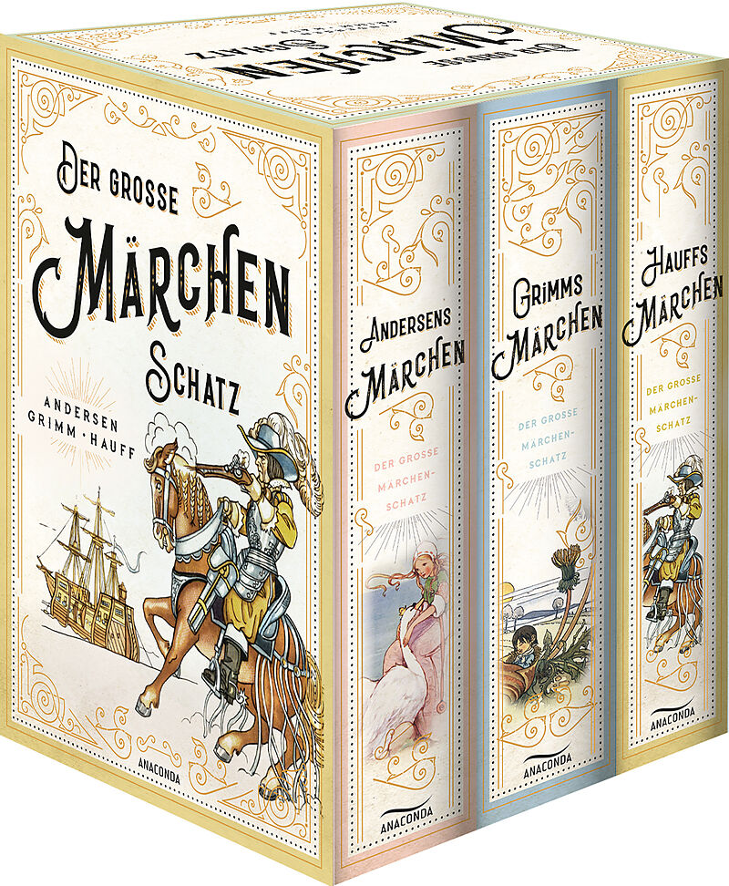 Der große Märchenschatz (Andersens Märchen - Grimms Märchen - Hauffs Märchen) (3 Bände im Schuber)