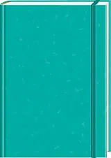 Fester Einband Anaconda Notizbuch/Notebook/Blank Book, punktiert, textiles Gummiband, grün, Hardcover (A5), 120g/m² Papier von