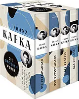 Kartonierter Einband Franz Kafka, Die großen Werke (Die Erzählungen - Der Verschollene - Der Prozess - Das Schloss) (4 Bände im Schuber) von Franz Kafka