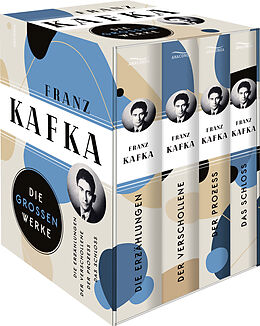 Kartonierter Einband Franz Kafka, Die großen Werke (Die Erzählungen - Der Verschollene - Der Prozess - Das Schloss) (4 Bände im Schuber) von Franz Kafka