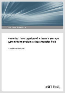 Couverture cartonnée Numerical investigation of a thermal storage system using sodium as heat transfer fluid de Klarissa Niedermeier
