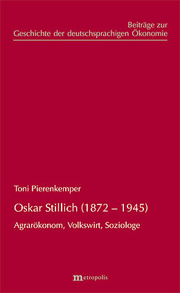 Kartonierter Einband Oskar Stillich (1872-1945) von Toni Pierenkemper