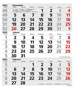 Kalender 3-Monats-Planer XL Comfort 2023 von 