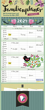 Kalender Familienplaner Vintage Zetteltasche 2024 von Mo Büdinger