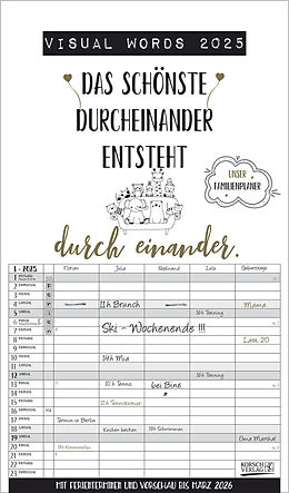 Kalender Visual Words Familienplaner 2025 von 