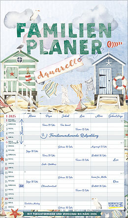 Kalender Familienplaner Aquarell 2025 von 