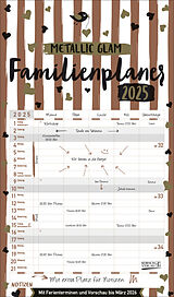 Kalender Familienplaner Metallic Glam 2025 von 